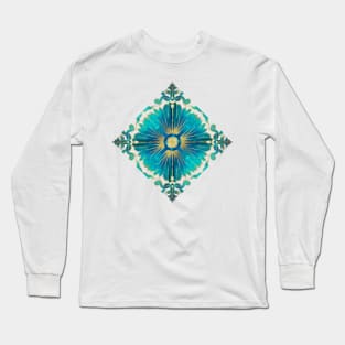 Azulejo - Portuguese Tile Aqua Long Sleeve T-Shirt